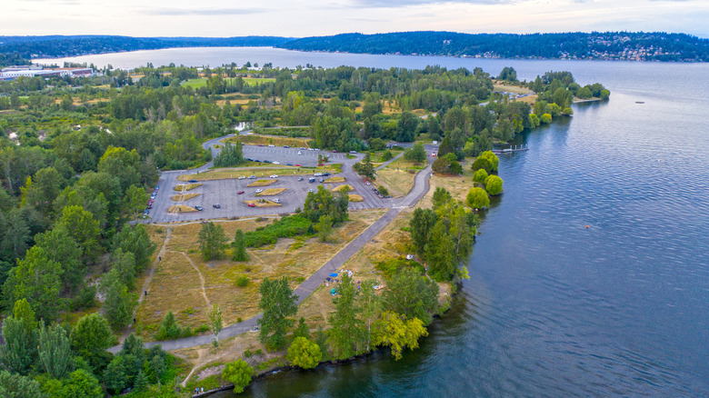 Aerial view of Magnuson Park in Seattle
