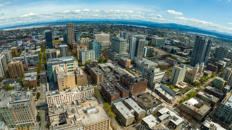 Aerial view of Capitol Hill in Seattle, Washington