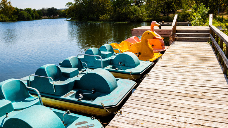 Paddleboats for rent at Inks Lake State Park