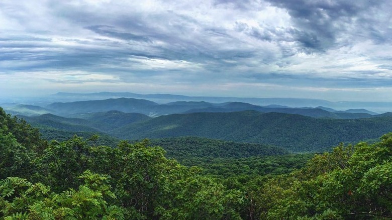 View from Hazeltop Mountain, via the Appalachian Trail, in Shenandoah National Park, Virginia