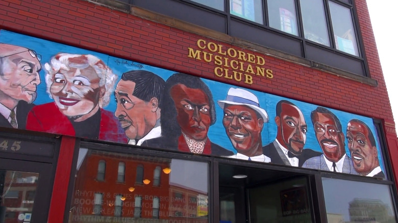 Entrance to The Colored Musicians Club & Jazz Museum in Buffalo, New York