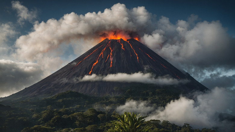Active volcano in Costa Rica