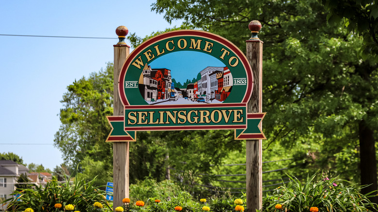 The Selinsgrove welcome sign