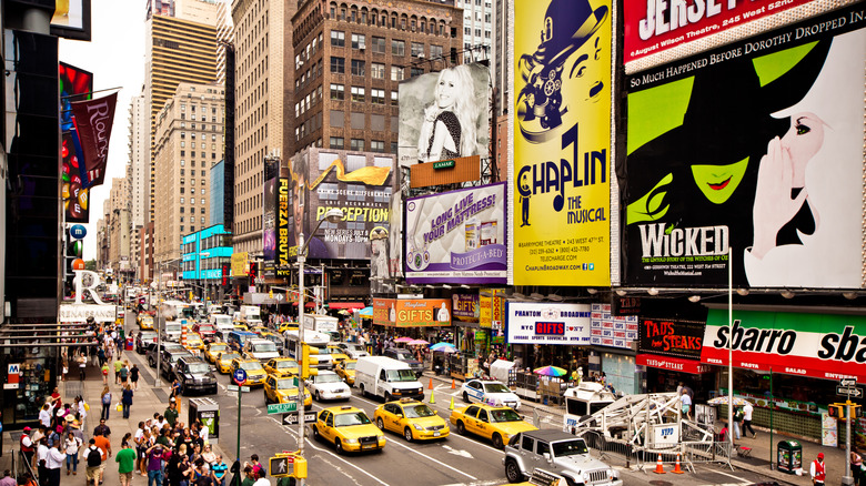 The theater district in New York City
