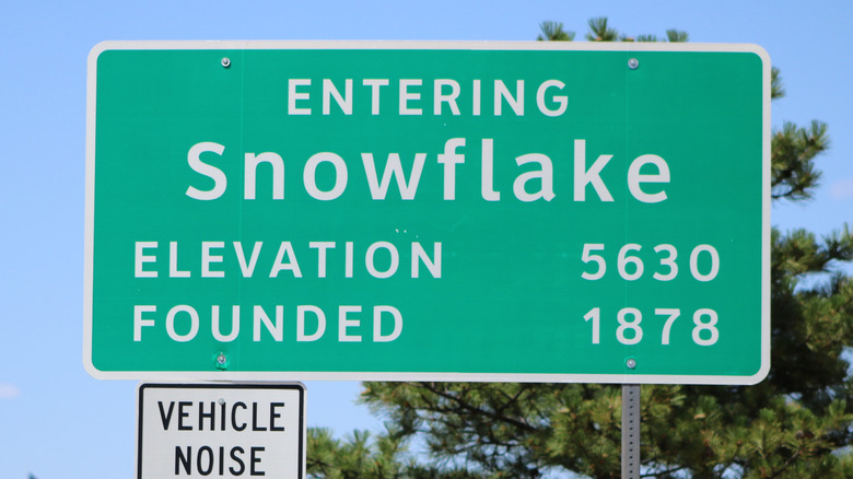 Entering Snowflake sign