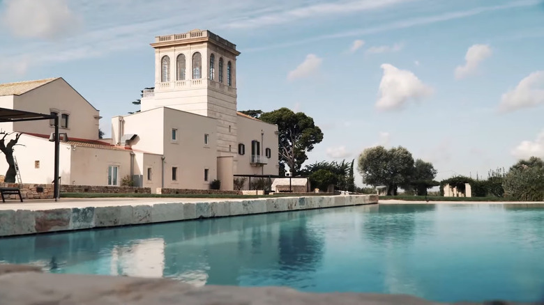 The Villa Torre Bianca in Puglia, Italy next to an outdoor pool
