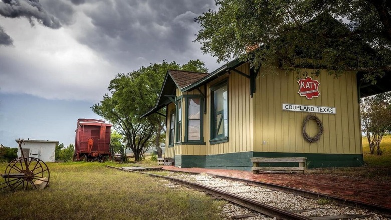 Coupland Depot Museum and train caboose