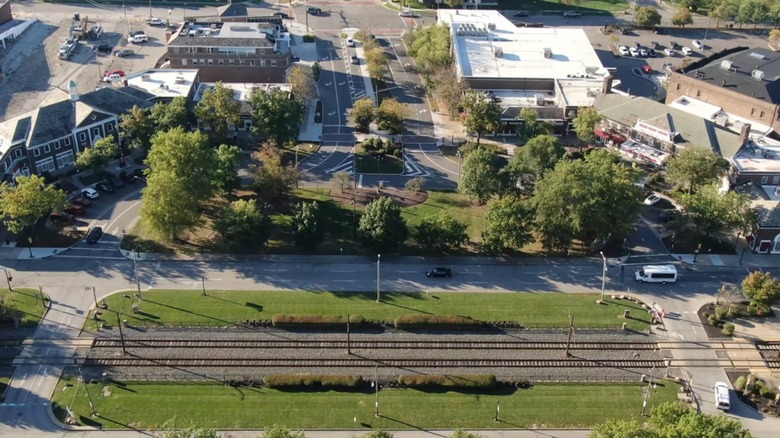 Shaker Square aerial view
