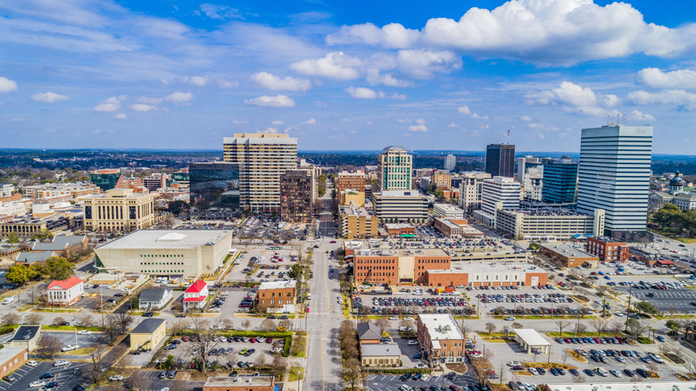 Aerial view of Columbia, South Carolina