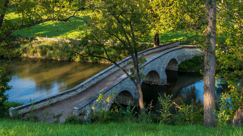 Stone bridge across Antietam Creek in the Antietam National Battlefield
