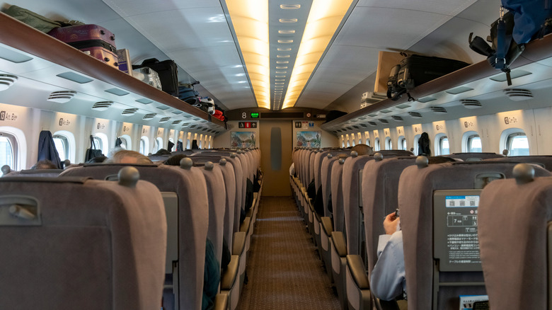 Inside Shikansen Green Car