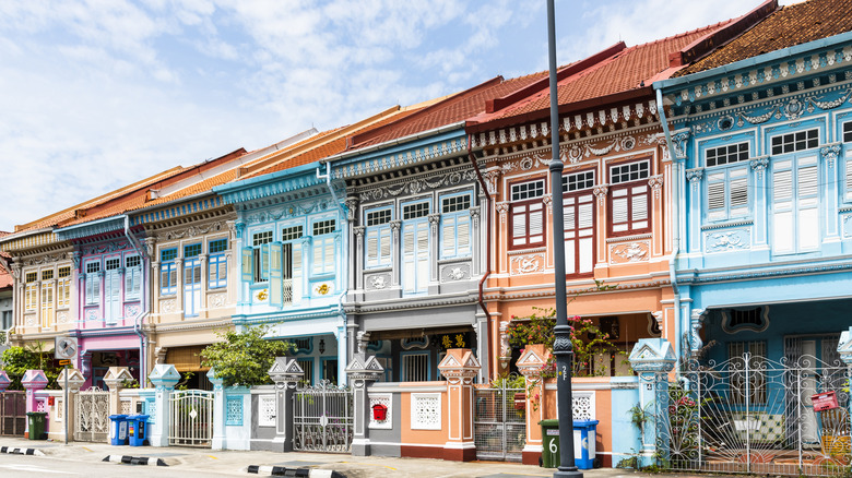 Shop fronts and houses in Joo Chiat street, Katong