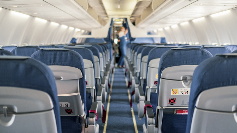 Empty plane cabin
