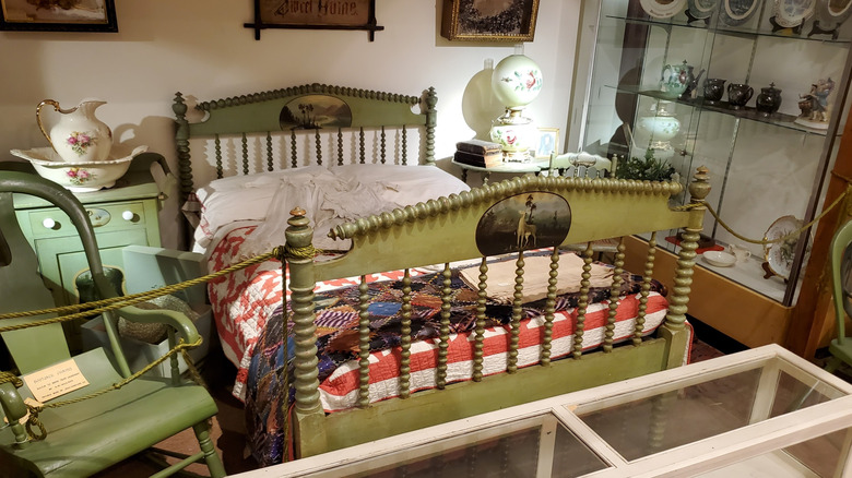 Exhibit showing an old room at the Spirit of 76 Museum in Wellington, Ohio