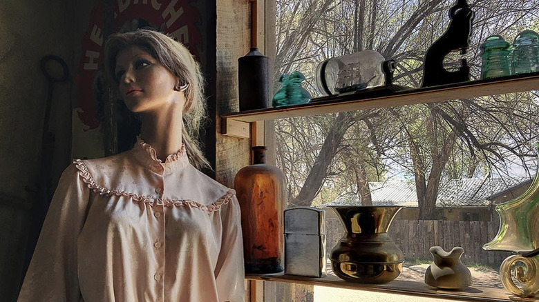 Window display at the Cerrillos Turquoise Mining Museum