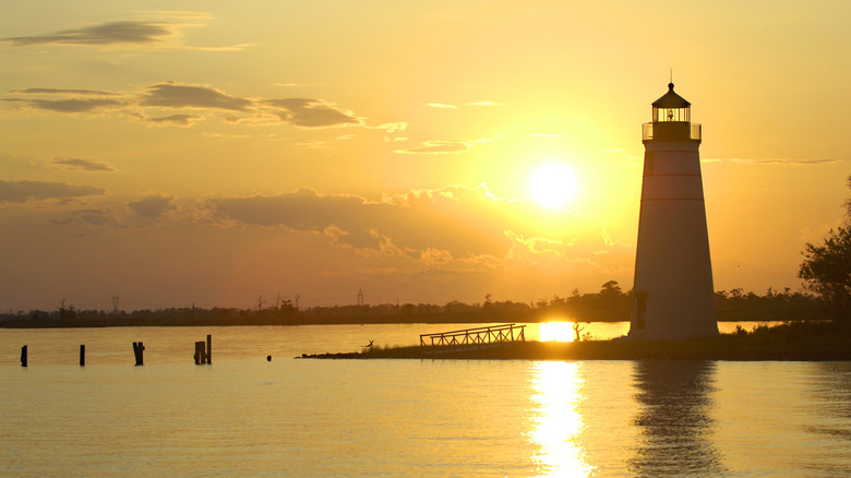 The Tchefuncte River Lighthouse in Madisonville, Louisiana