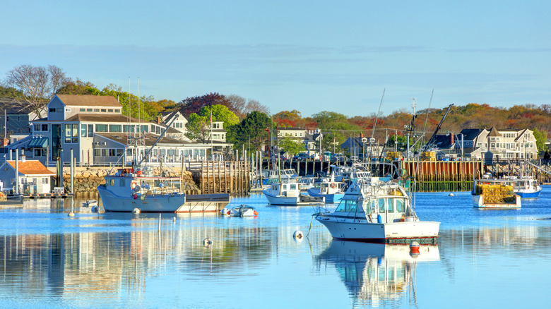 Fishing boats at harbor