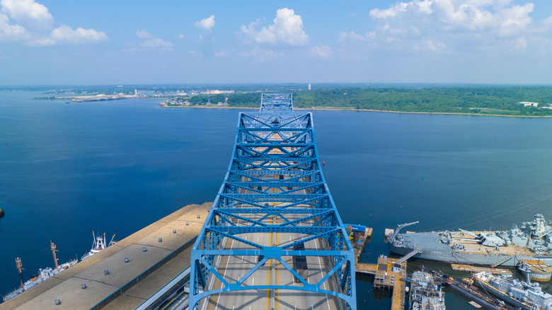 Charles M. Braga Jr. Memorial Bridge over Taunton river, Somerset, Massachusetts
