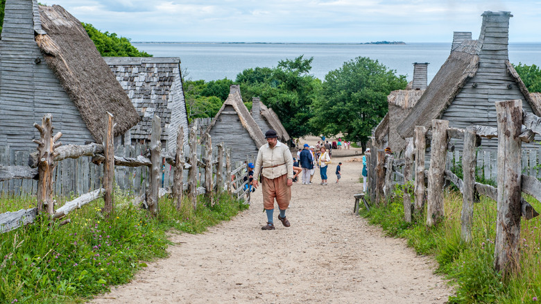 Street view looking out to the ocean  Plimoth Patuxet Museums