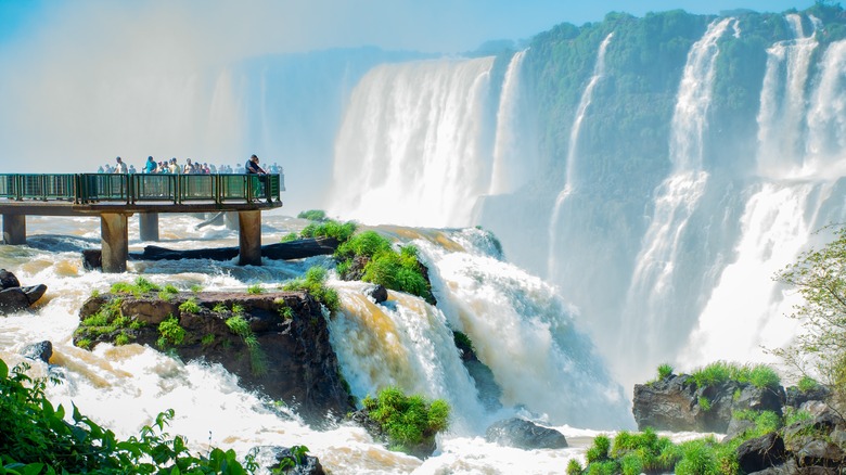 Viewing platform at Iguazú Falls in Brazil