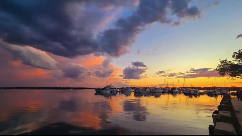 sands beach port royal sc at sunset