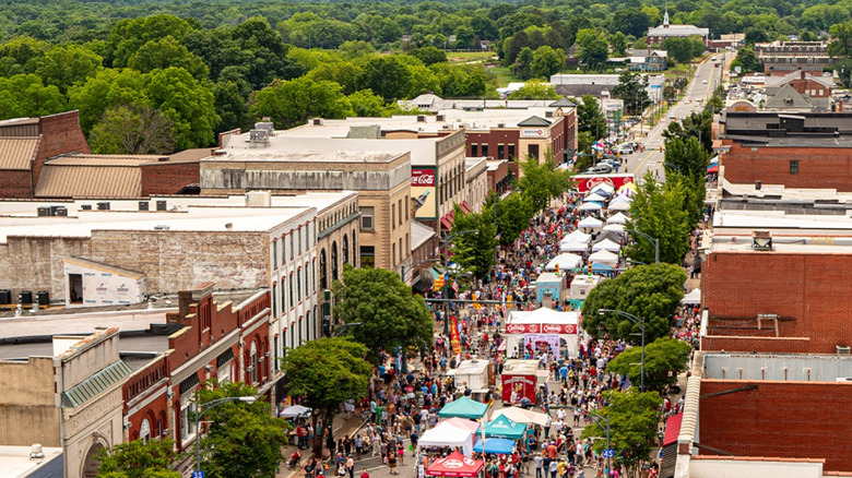 Aerial view of Salisbury, North Carolina