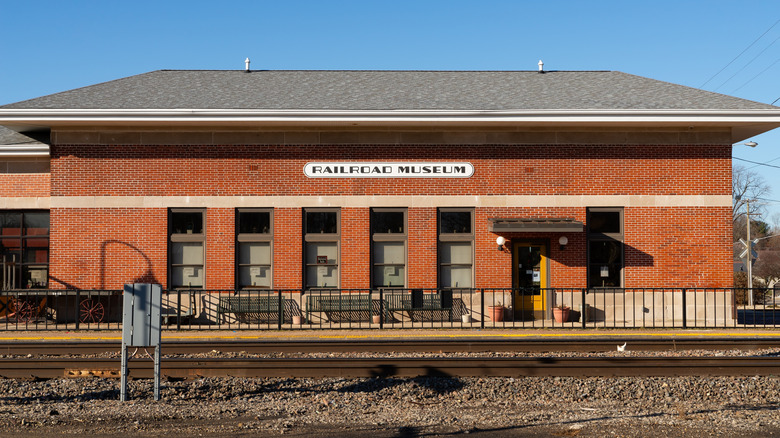 Exterior of the Union Depot Railroad Museum in Mendota, Illinois