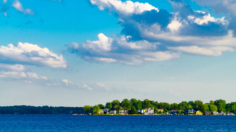 Vacation houses on the shores of Lake Maxinkuckee in Culver, Indiana