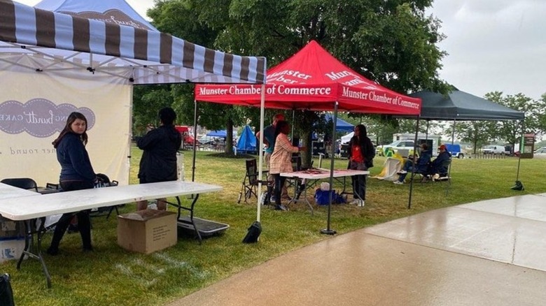 Munster chamber of commerce tent at festival