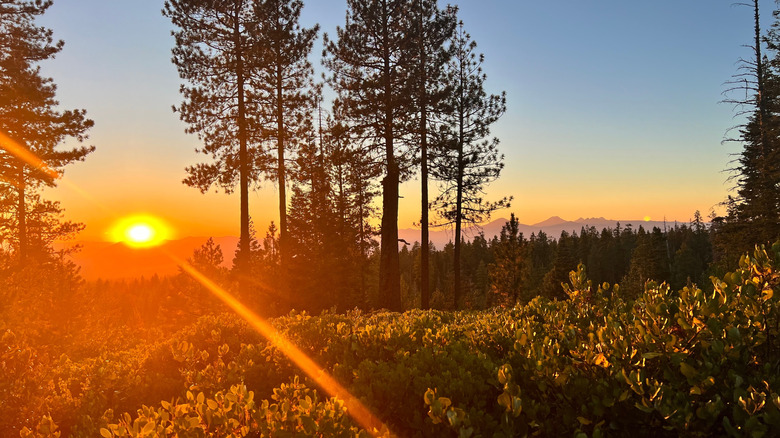 Sunset near La Pine and Paulina Lake, Oregon
