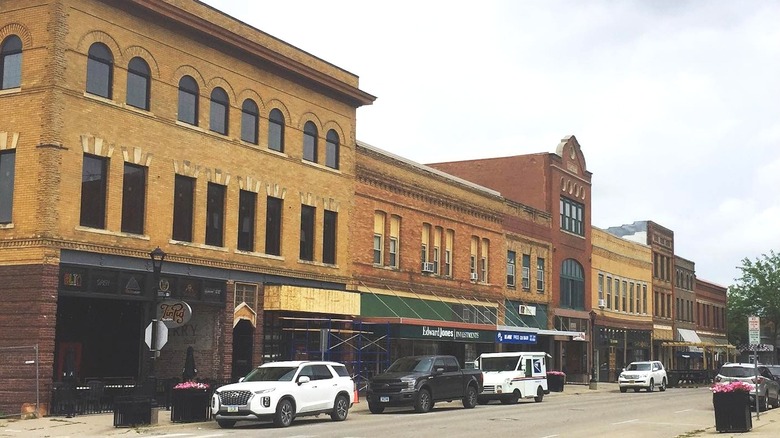 Historic buildings in Downtown Perry, Iowa