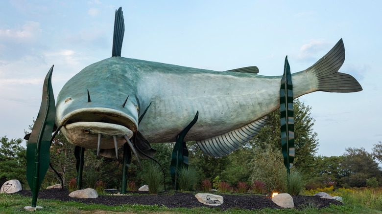 Dunnville's mascot "Muddy", a 50-foot mudcat in the town's Centennial Park