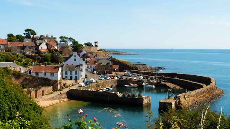 Crail Harbor on calm summer day