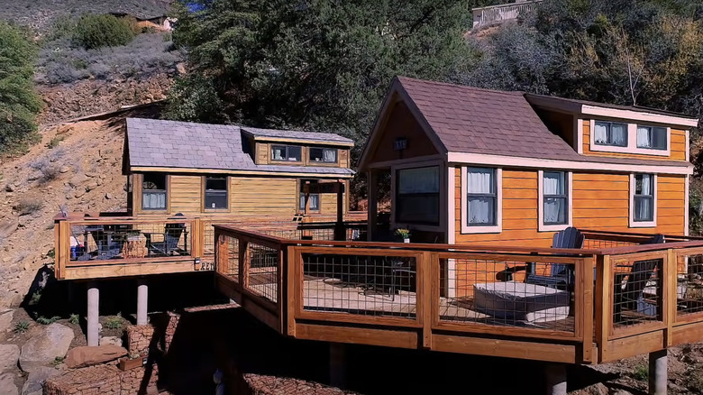 TinyCamp cabins on Oak Creek just outside of Sedona, Arizona