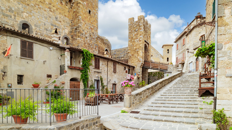 stone buildings in Bolsena, Italy
