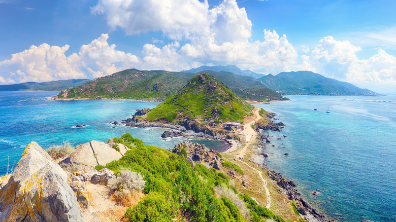 Aerial view of Corsica in France