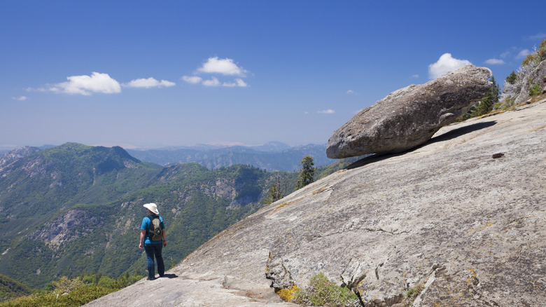 hiker looking at the horizon