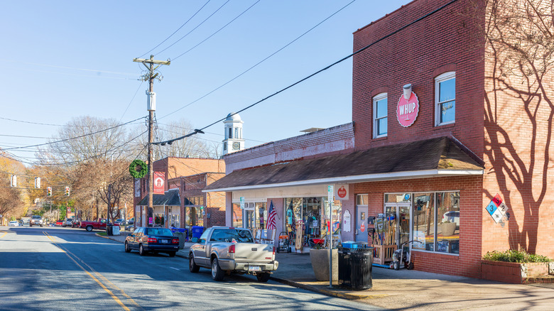 Storefronts in Hillsborough, North Carolina