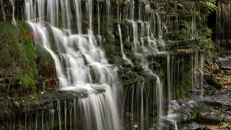 Waterfall at City Lake Natural Center in Cookeville, Tennessee