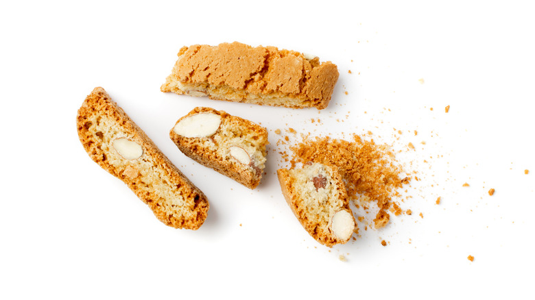 Biscotti di Prato on a white background