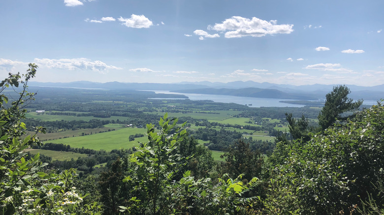 A view of Champlain Valley from a mountain