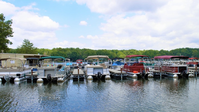Boats docked at Fairfield Glade Marina