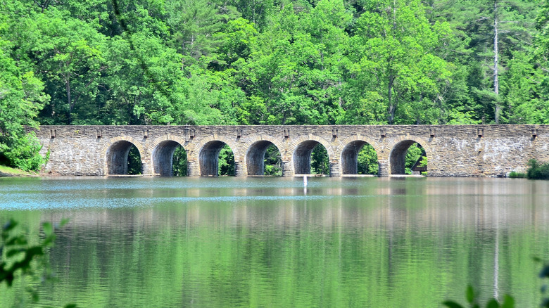 Historic bridge crosses Cumberland River in Crossville