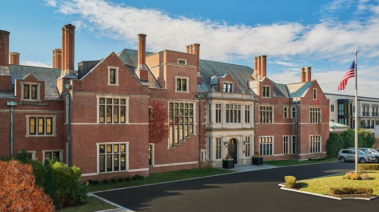 Exterior of the Tudor mansion at Pendry Natirar