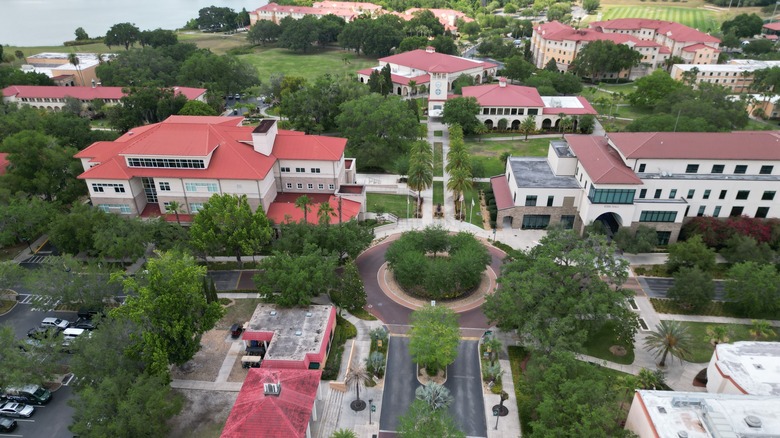 Aerial shot of St. Leo University in St. Leo, FL