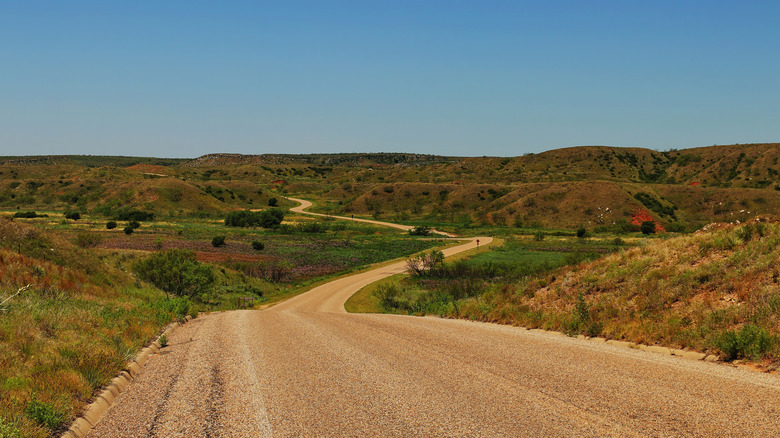 Road winding through Texas Panhandle