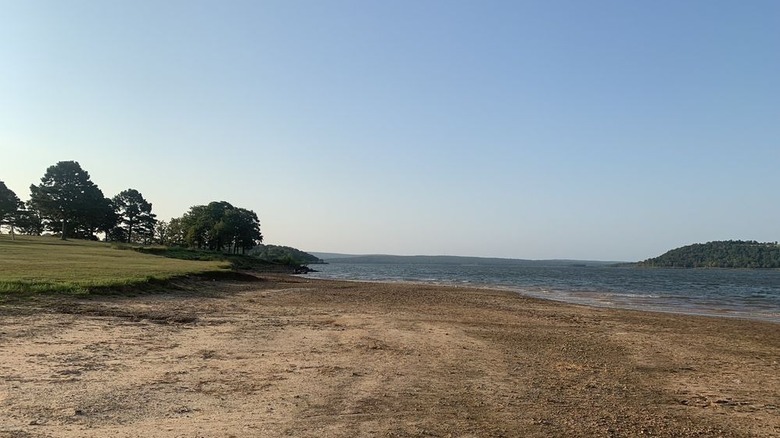 A swimming beach at Arrowhead State Park in Canadian, Oklahoma