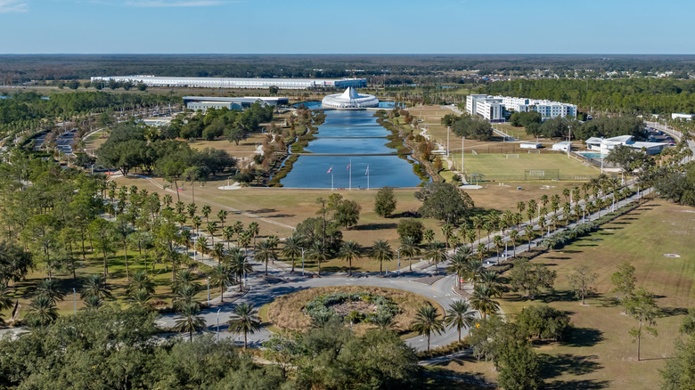 An aerial view of Florida Polytechnic University, Polk City, Florida