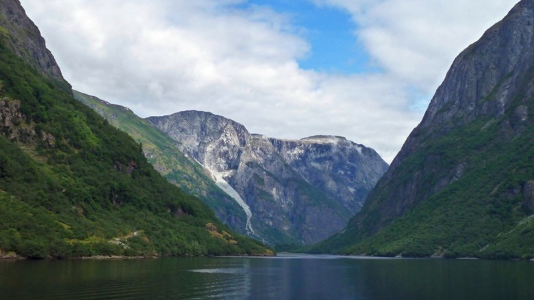 UNESCO World Heritage Site Naeroyfjord near Flam, Norway.