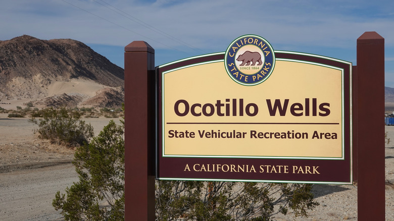 sign for the Ocotillo Wells State Vehicular Recreation Area